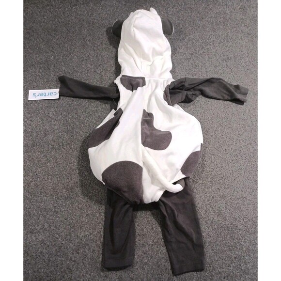 New Carters 3-piece Halloween Costume Black White Cow 3-6 months infant - Picture 5 of 6